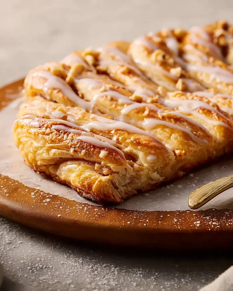 Danish Kringle 2 Danish Kringle dough being prepared with butter and flour