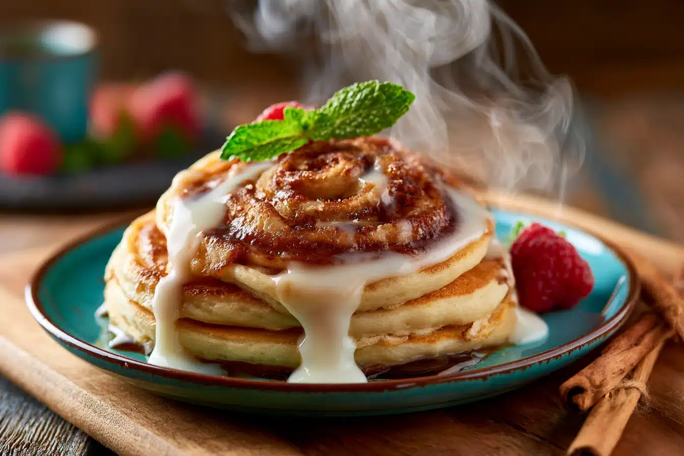 Cinnamon Roll Pancakes 2 Cinnamon Roll Pancakes