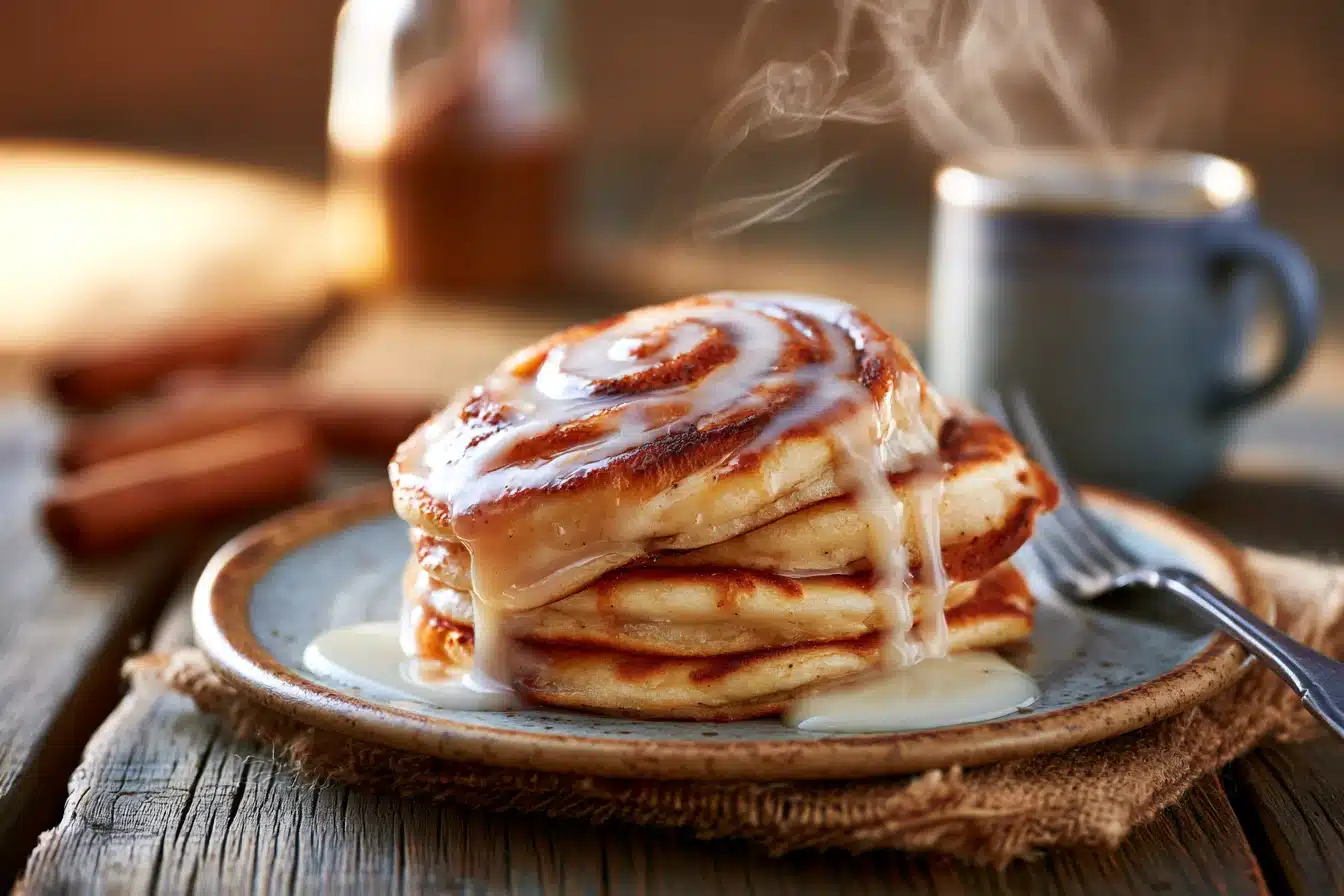 Cinnamon Roll Pancakes 3 Cinnamon Roll Pancakes