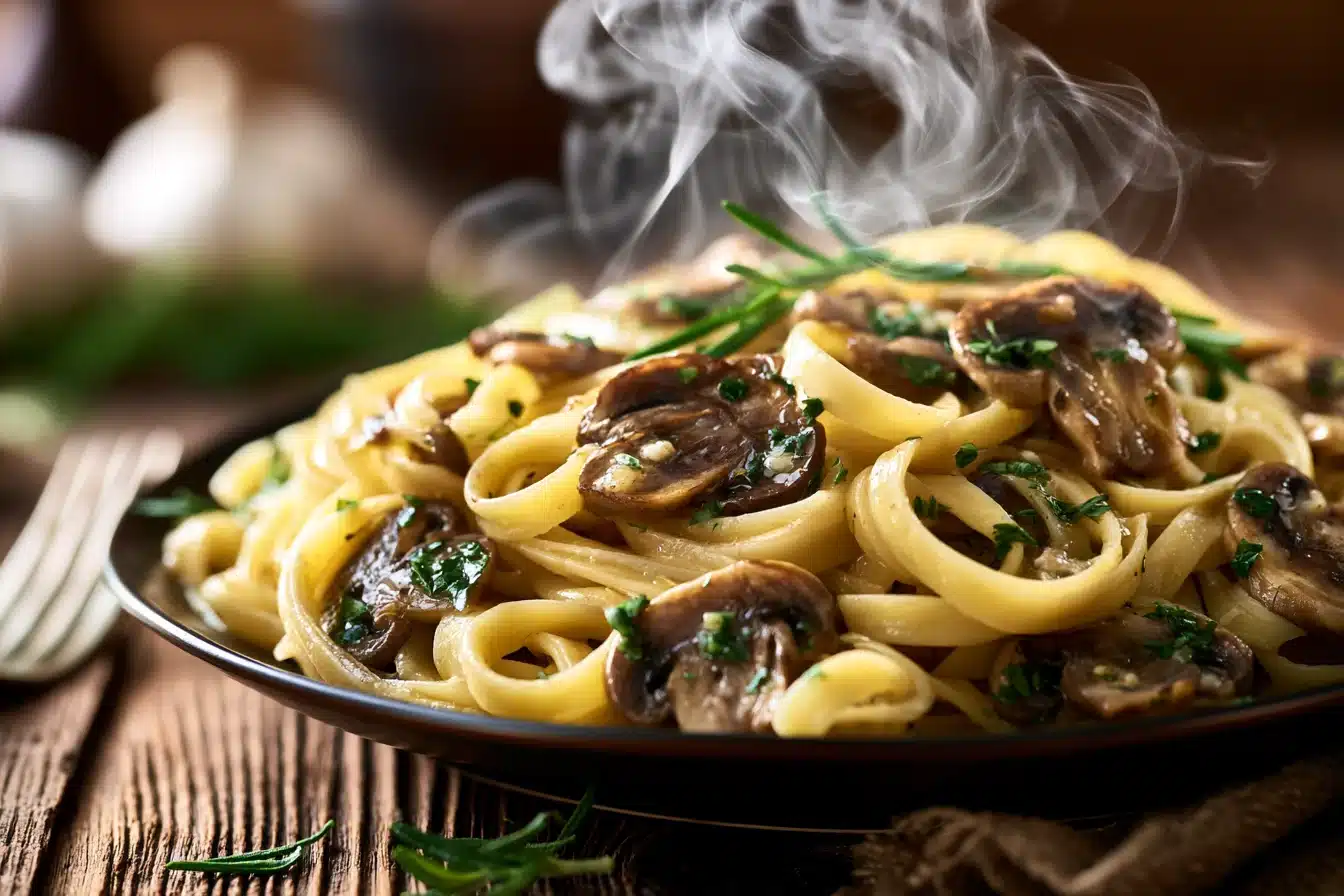 Garlic Butter Mushroom Pasta 2 Garlic Butter Mushroom Pasta