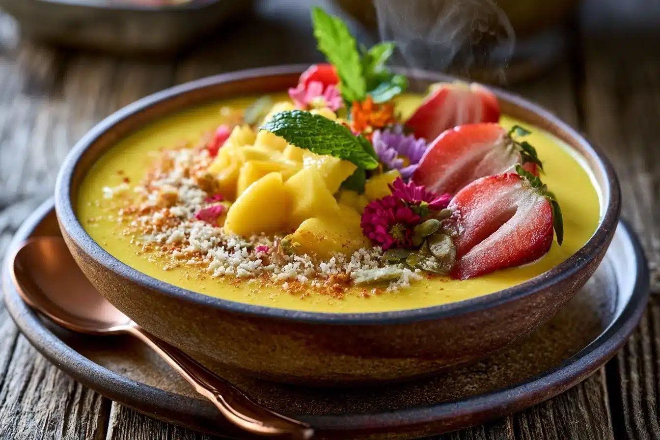 Immunity-Boosting Ginger Turmeric Smoothie Bowl 3 Blending the Immunity-Boosting Ginger Turmeric Smoothie Bowl