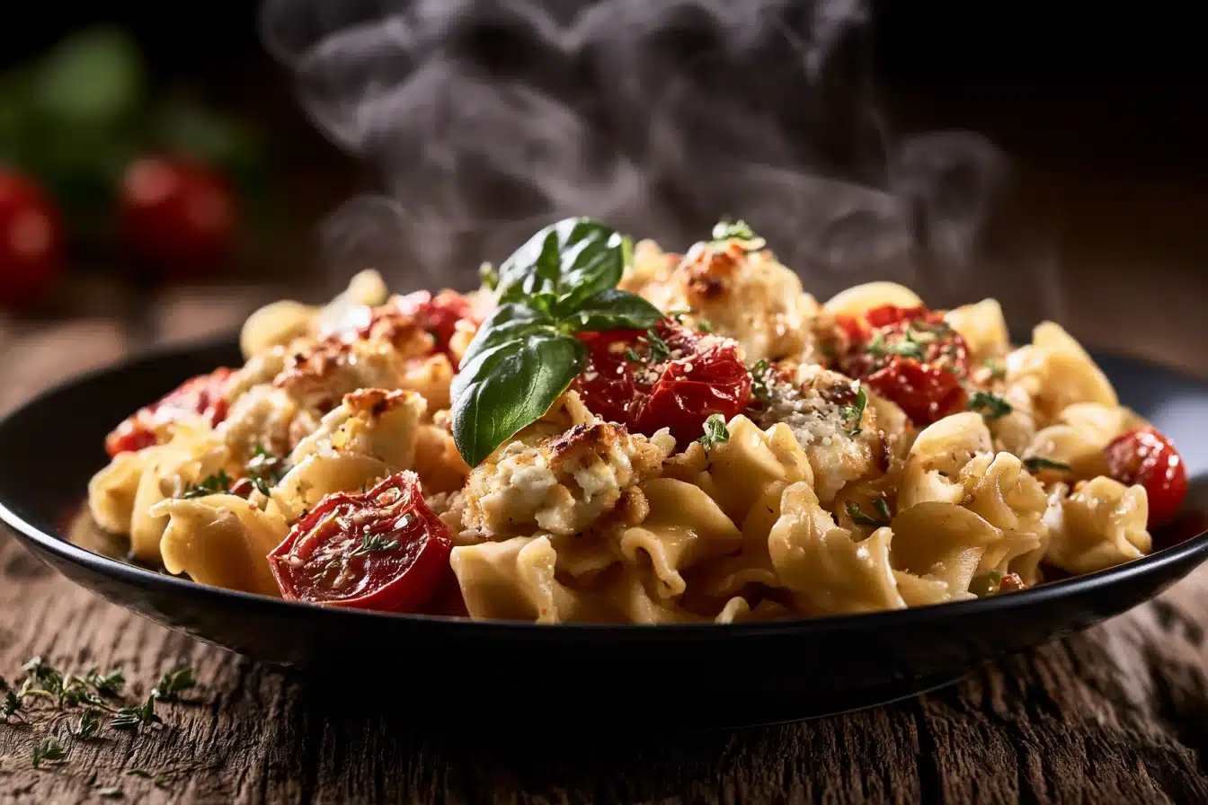 Baked Feta Pasta with Cherry Tomatoes 2 Baked Feta Pasta with Cherry Tomatoes