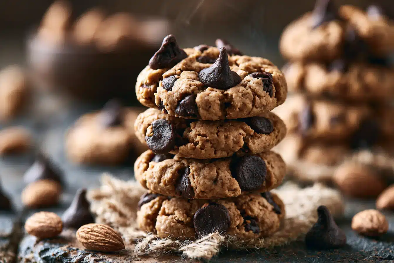 Chewy Chocolate Chip Almond Butter Cookies 3 Chewy Chocolate Chip Almond Butter Cookies