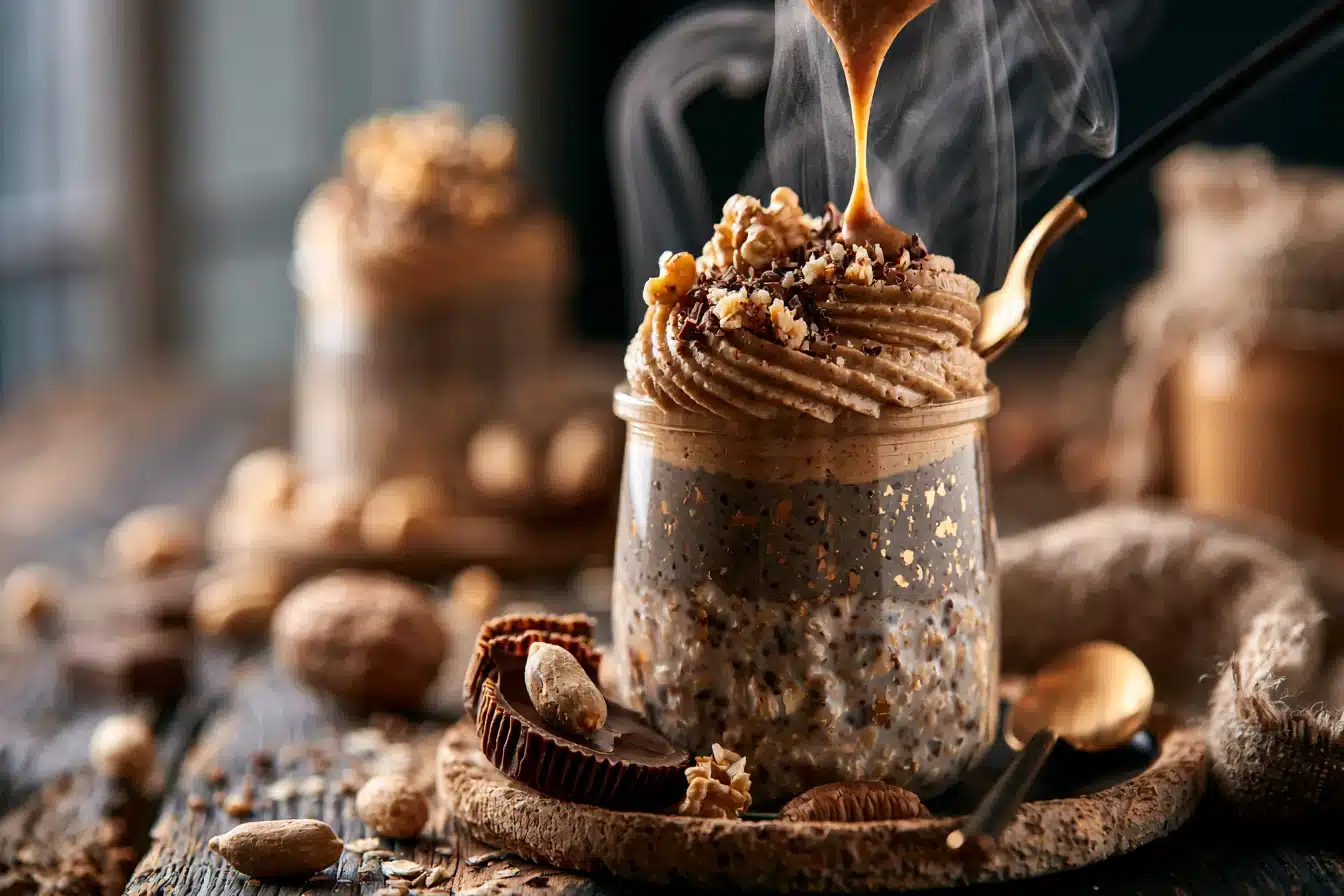 Chocolate Peanut Butter Overnight Oats 2 Chocolate Peanut Butter Overnight Oats