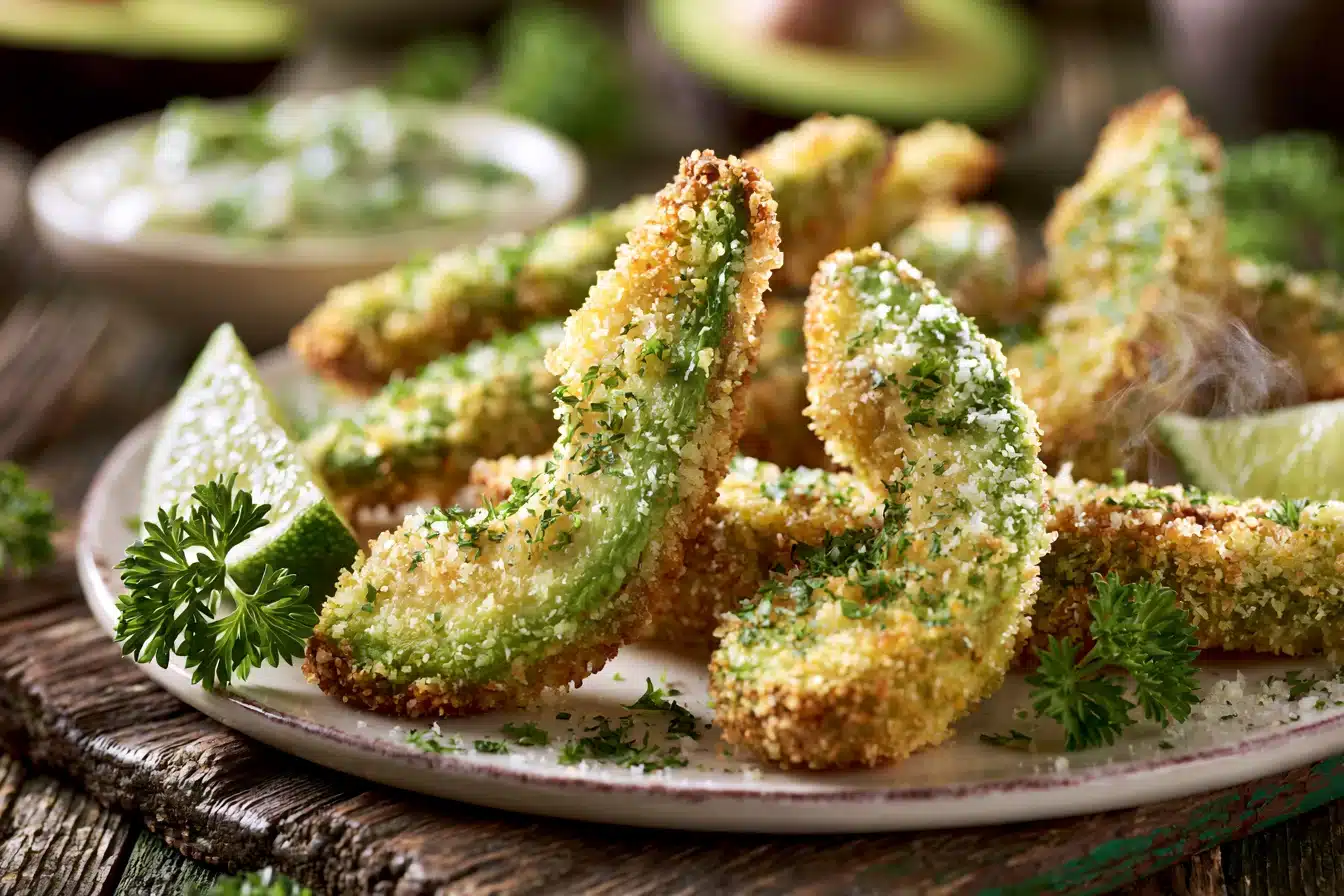 Crispy Baked Avocado Fries with Dipping Sauce 3 Crispy Baked Avocado Fries with Dipping Sauce