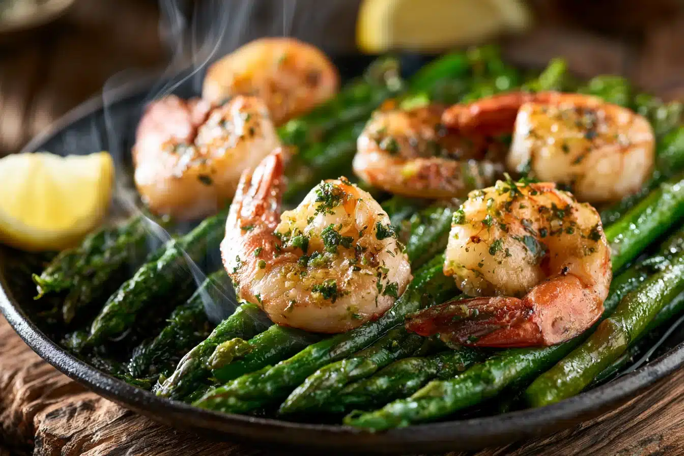 Garlic Butter Shrimp and Asparagus 2 Garlic Butter Shrimp and Asparagus