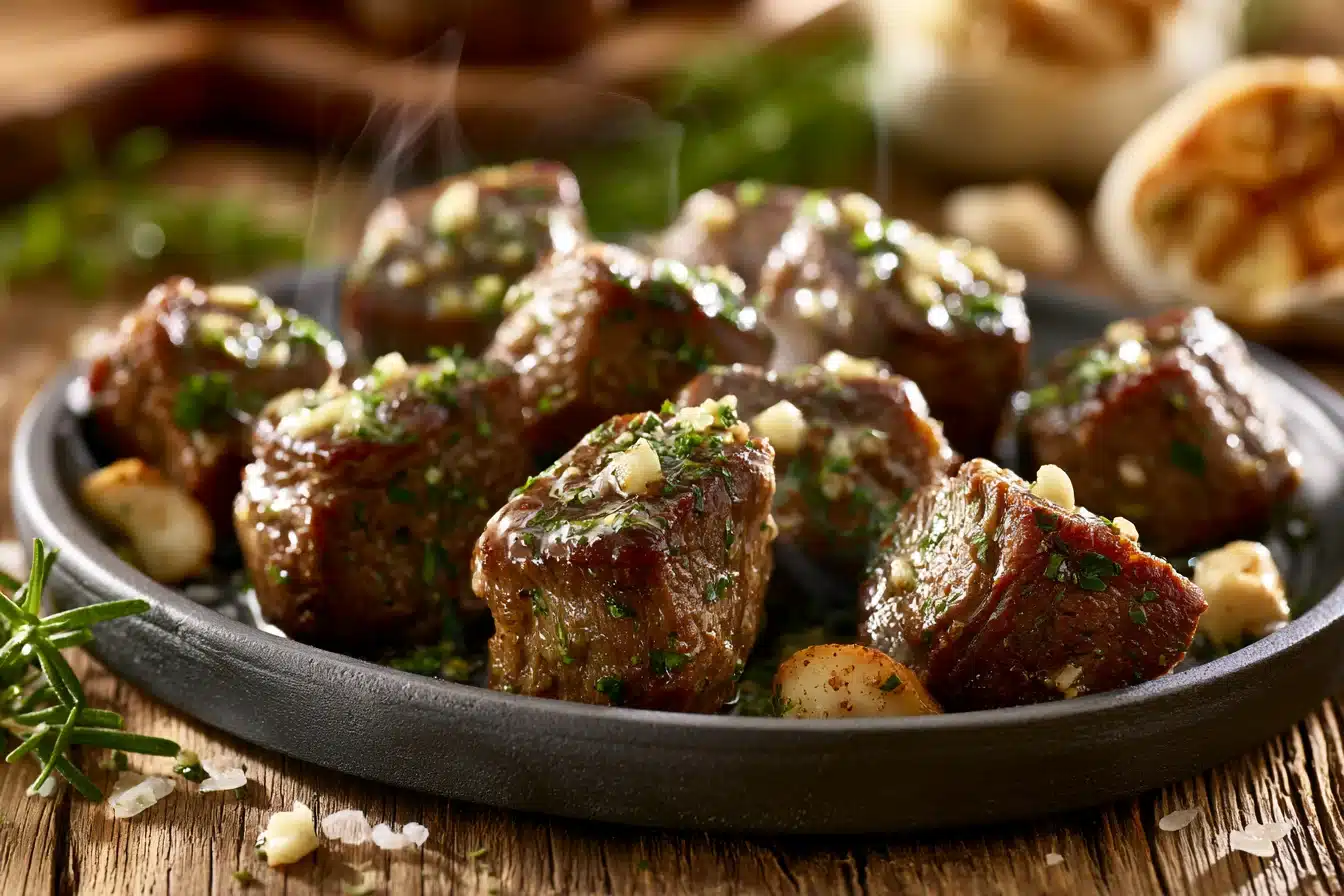 Garlic Butter Steak Bites 2 Garlic Butter Steak Bites