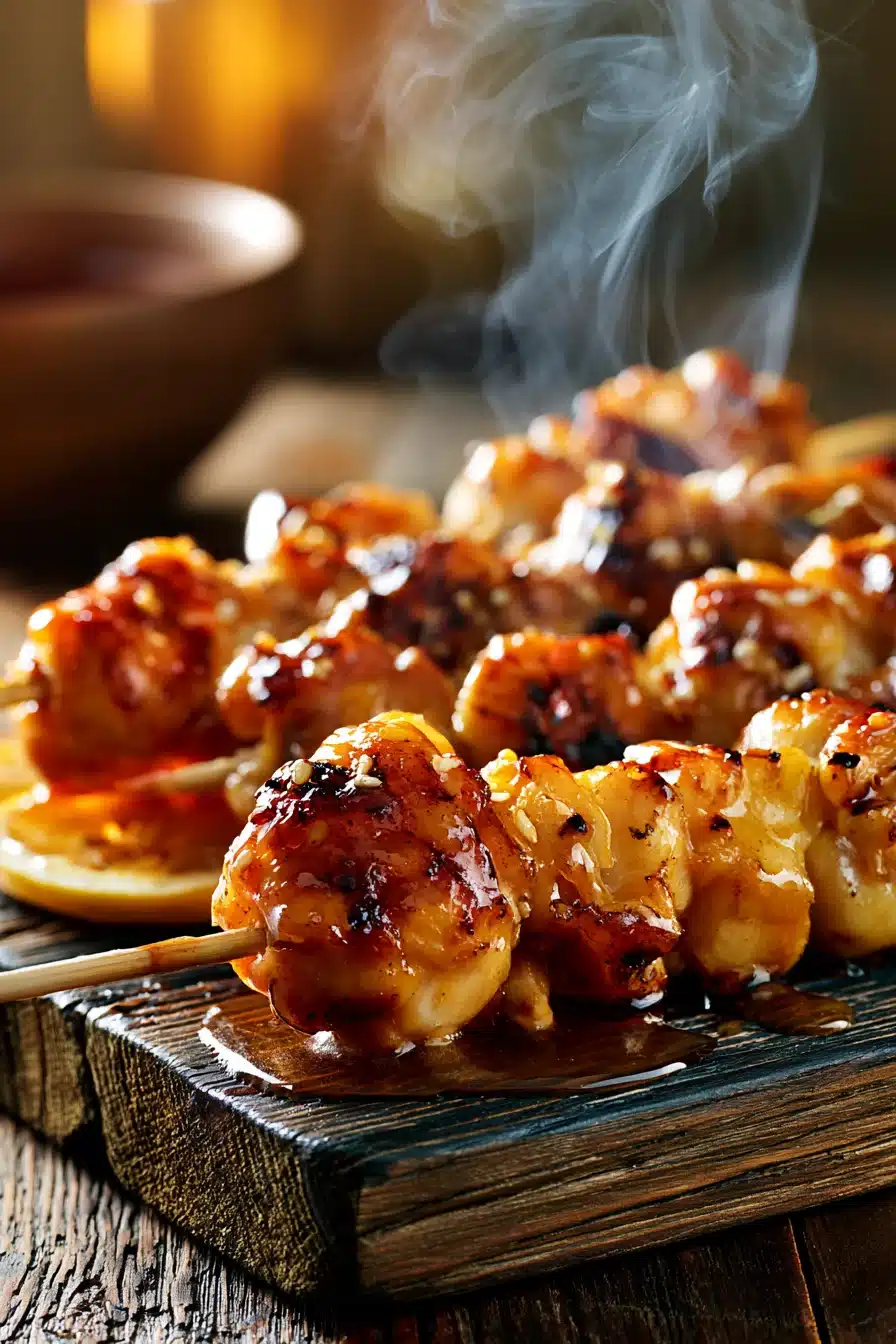 Honey Lemon Glazed Chicken Skewers 2 Honey Lemon Glazed Chicken Skewers