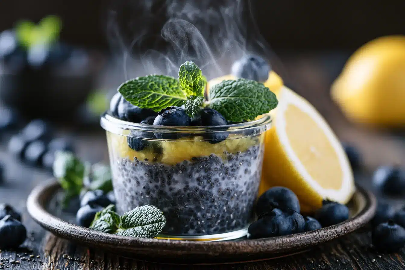 Lemon Blueberry Chia Pudding 2 Lemon Blueberry Chia Pudding