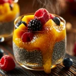 Mango Coconut Chia Pudding with Berries 7 mango coconut chia pudding