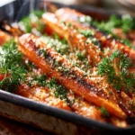 Savory Garlic Parmesan Roasted Carrots 6 savory garlic parmesan roasted carrots