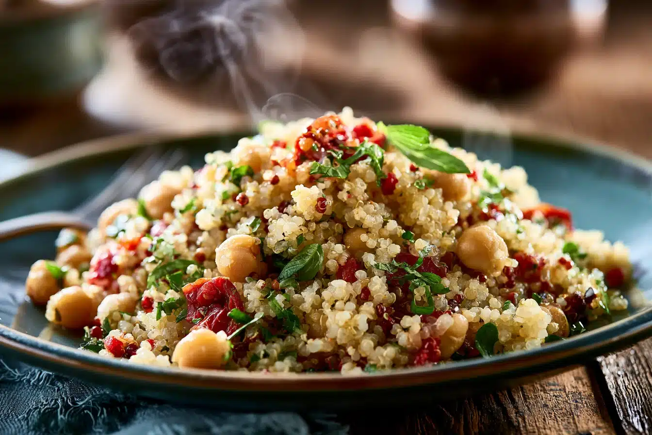 Savory Quinoa Salad with Chickpeas 3 Savory Quinoa Salad with Chickpeas