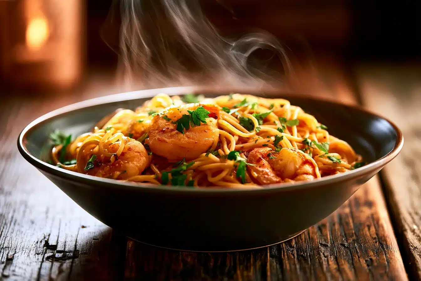Spicy Garlic Noodles with Shrimp 3 Spicy Garlic Noodles with Shrimp