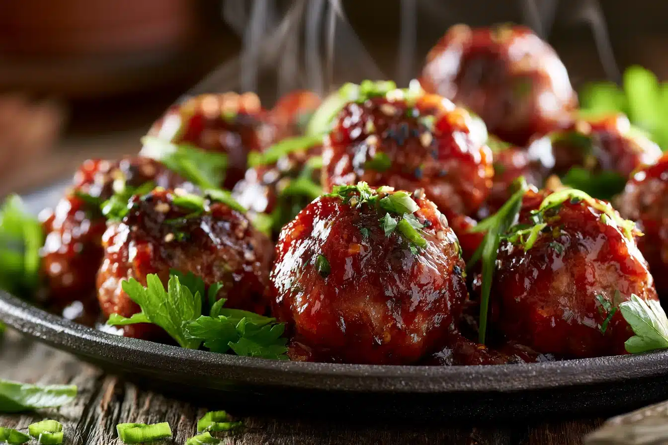 Spicy Sriracha Honey Meatballs 3 Spicy Sriracha Honey Meatballs