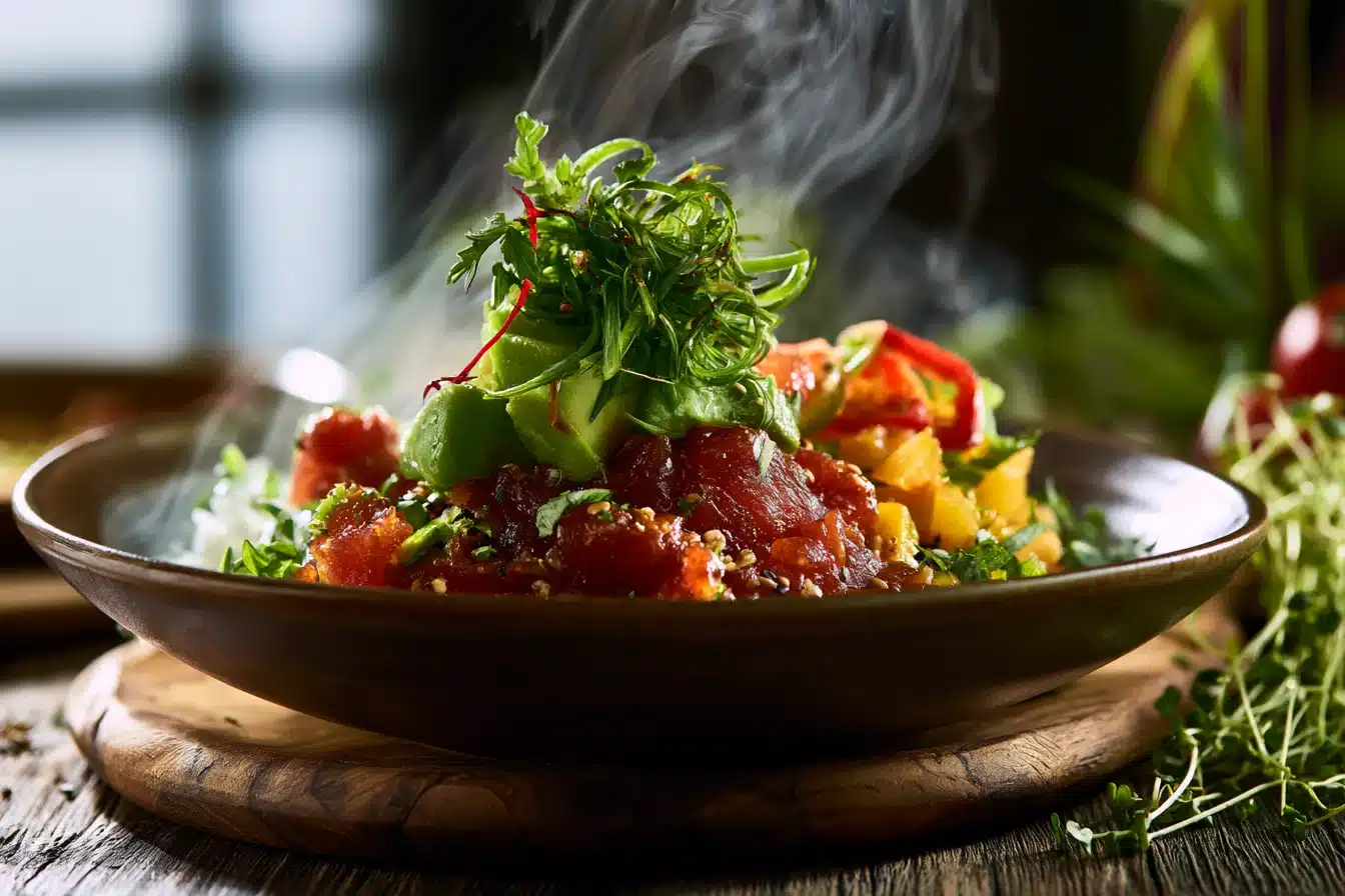 Spicy Tuna Poke Bowl with Avocado 2 Spicy Tuna Poke Bowl with Avocado