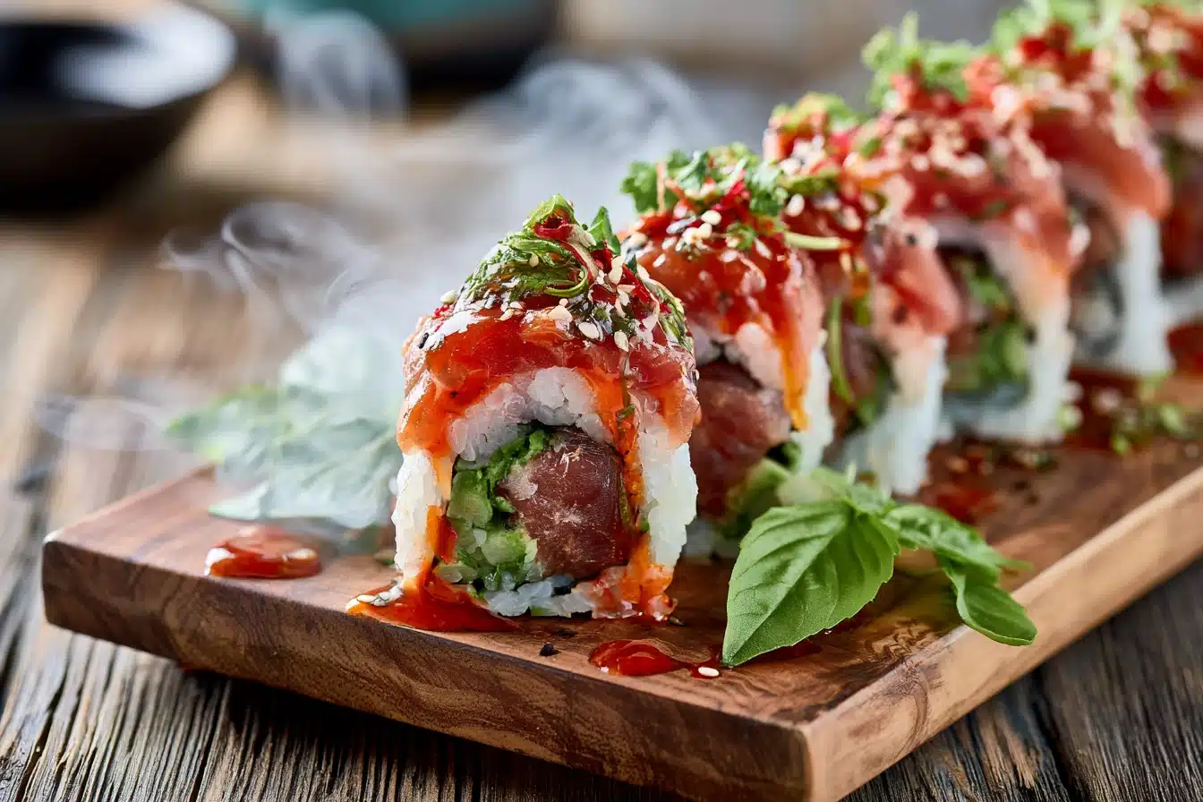 Spicy Tuna Sushi Rolls 2 Spicy Tuna Sushi Rolls