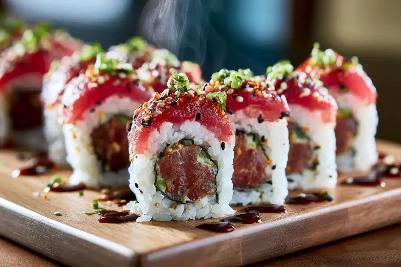 Spicy Tuna Sushi Rolls 3 Spicy Tuna Sushi Rolls
