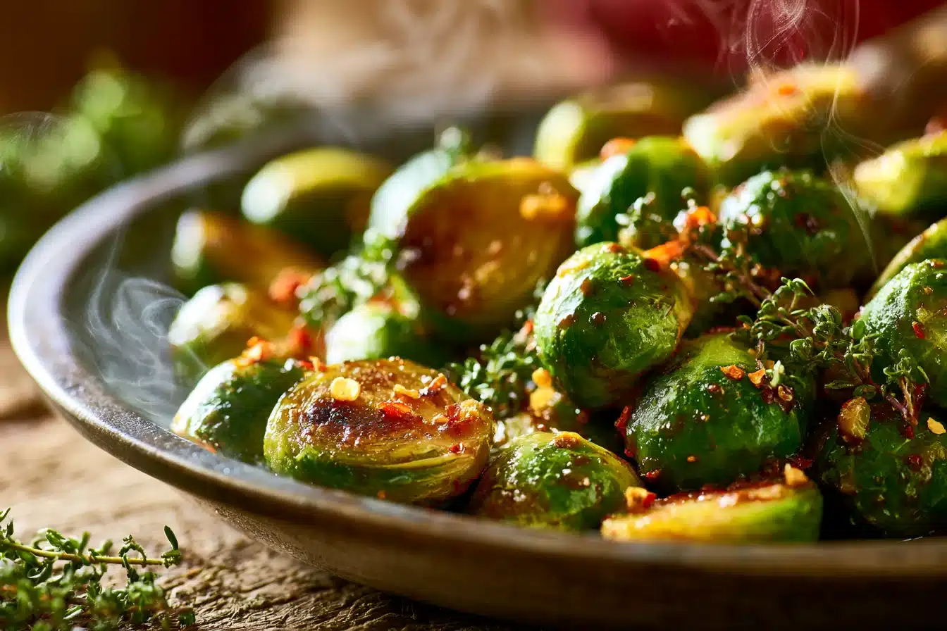 Sriracha Honey Glazed Brussels Sprouts 2 Sriracha Honey Glazed Brussels Sprouts