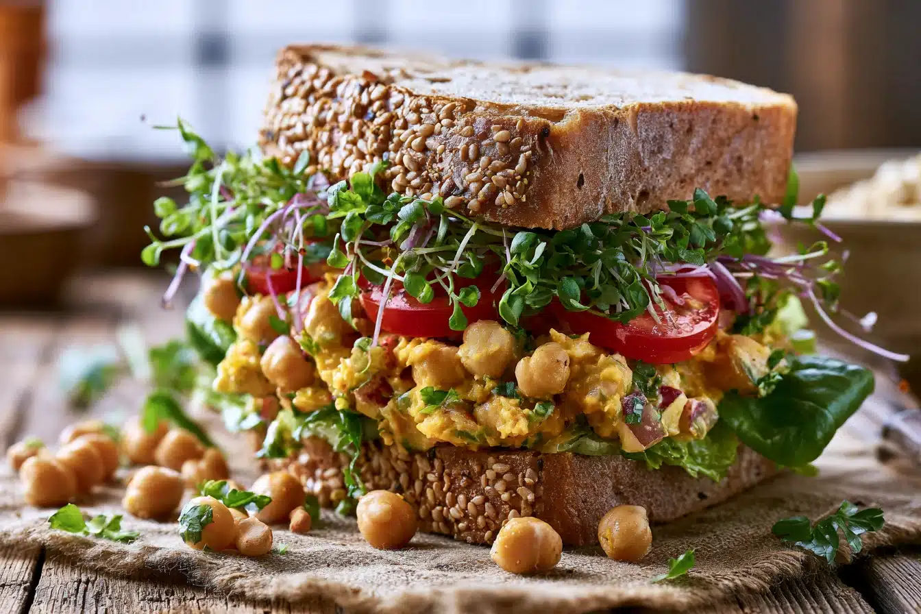 Vegan Chickpea Salad Sandwich 3 Vegan Chickpea Salad Sandwich