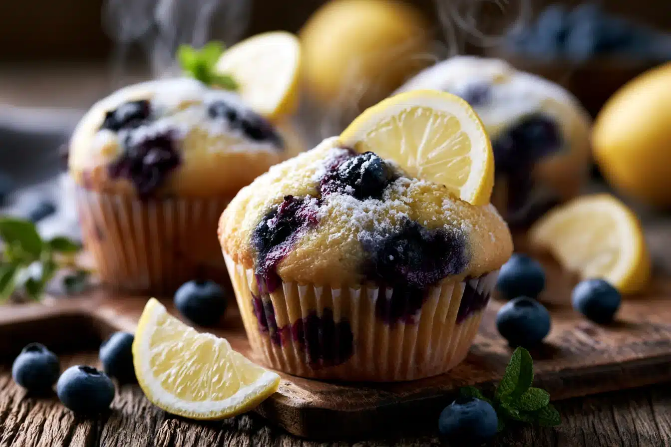 Zesty Lemon Blueberry Muffins 2 Zesty Lemon Blueberry Muffins