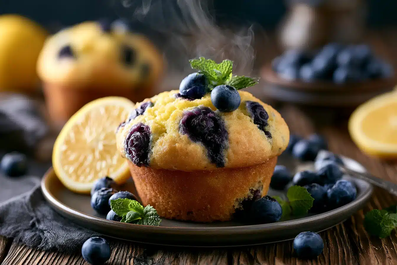 Zesty Lemon Blueberry Muffins 3 Zesty Lemon Blueberry Muffins