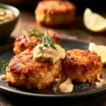 Crispy Crab Cakes with Remoulade 7 crab cakes