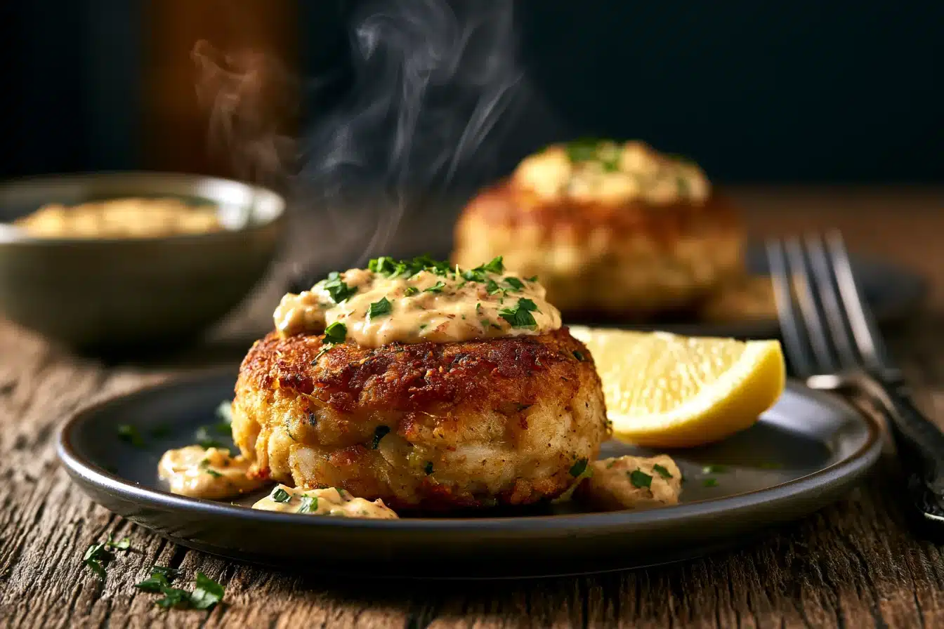 Crispy Crab Cakes with Remoulade 2 Crispy Crab Cakes with Remoulade