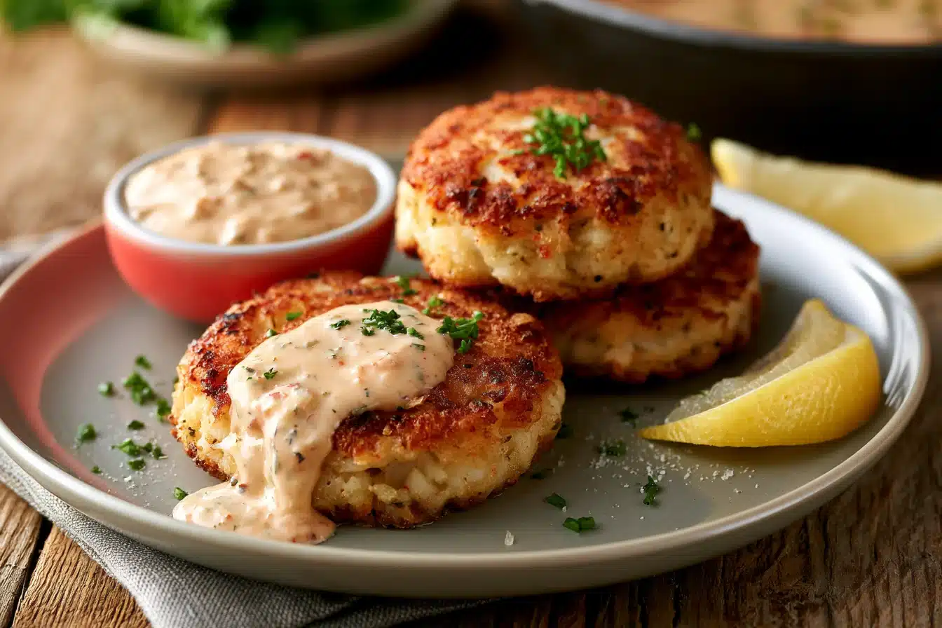 Crispy Crab Cakes with Remoulade 3 Crispy Crab Cakes with Remoulade