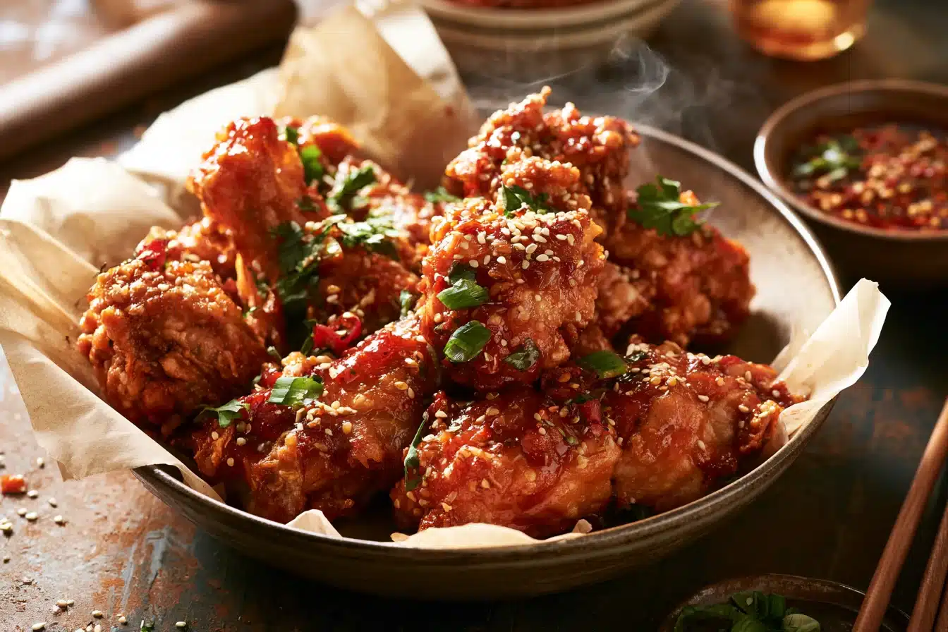 Spicy Korean Fried Chicken Recipe 2 Spicy Korean Fried Chicken Recipe