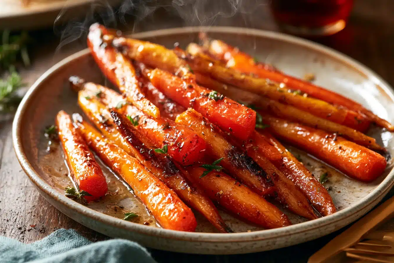 Maple Glazed Roasted Carrots 2 Maple Glazed Roasted Carrots