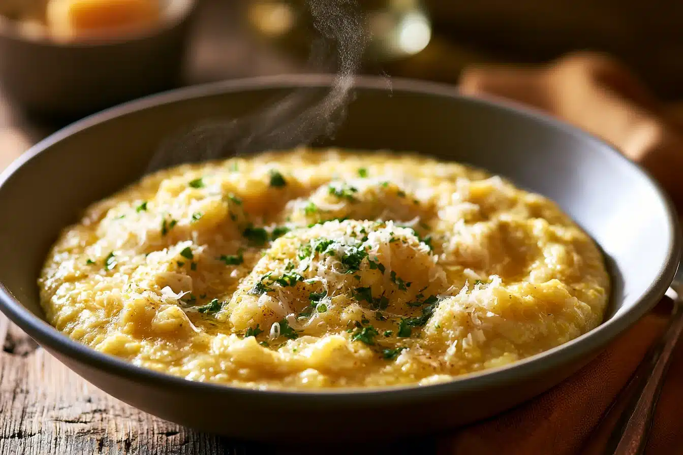 Creamy Polenta with Parmesan Cheese 2 Creamy Polenta with Parmesan Cheese
